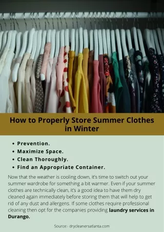 How to Properly Store Summer Clothes in Winter