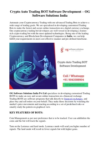 crypto auto trading bot software development