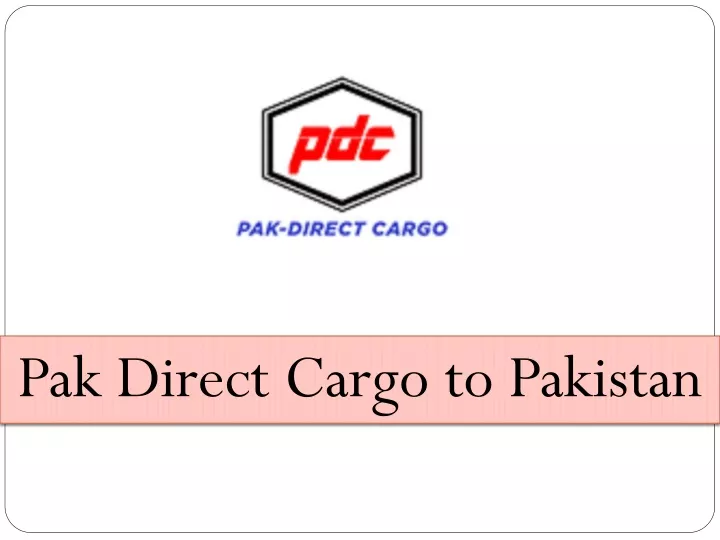 pak direct cargo to pakistan