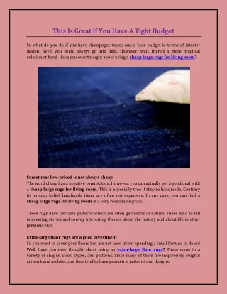 this is great if you have a tight budget