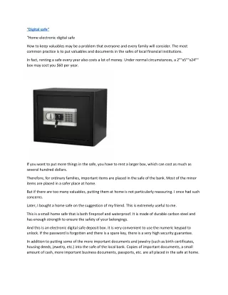 digital safe
