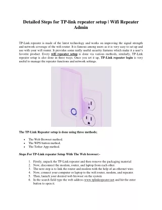 Detailed Steps for TP-link repeater setup  Wifi Repeater Admin