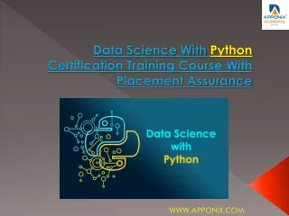 Data Science With Python Certification Training Course PPT