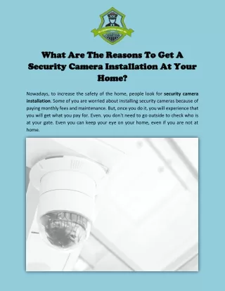 Best Security Camera Installation Services In Bronx | AJ Security Training