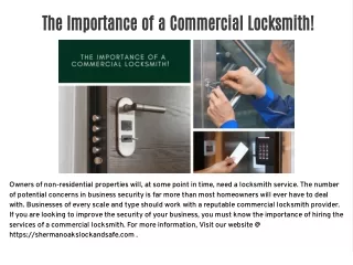 the importance of a commercial locksmith