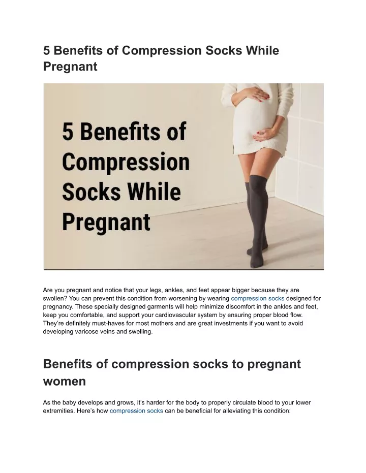 5 benefits of compression socks while pregnant