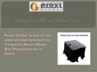 irrigation water meter box