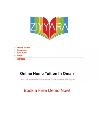 Online Tuition in Oman