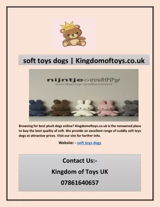 soft toys dogs | Kingdomoftoys.co.uk