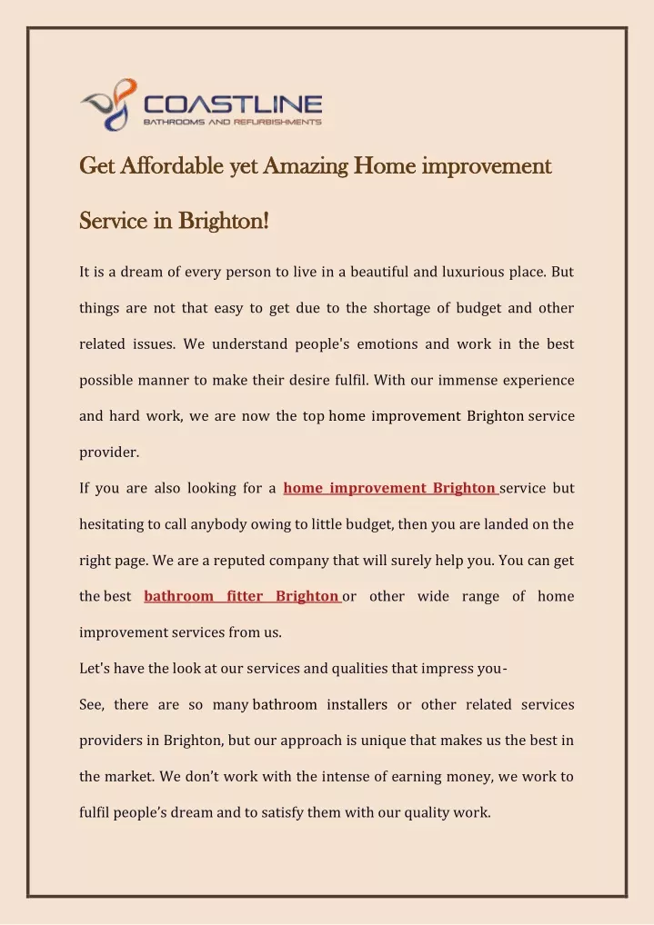 get get a affordable yet amazing home improvement