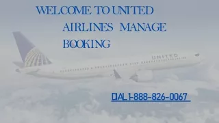 1-888-826-0067 United Airlines Manage Booking