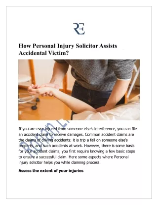 How Personal Injury Solicitor Assists Accidental Victim?