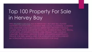 Top 100 Property For Sale in Hervey Bay