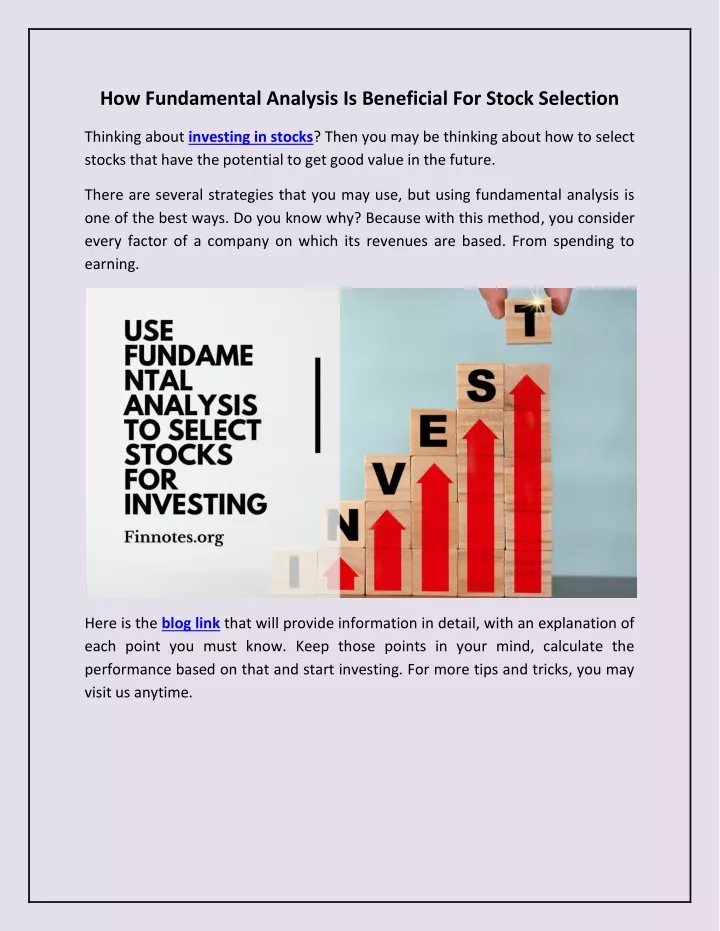 how fundamental analysis is beneficial for stock