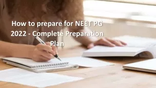 How to prepare for NEET PG 2022 - Complete Preparation Plan