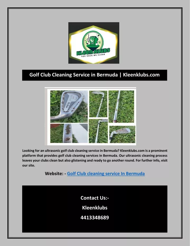 golf club cleaning service in bermuda kleenklubs
