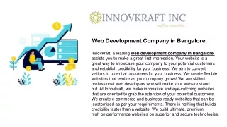 web development company in bangalore