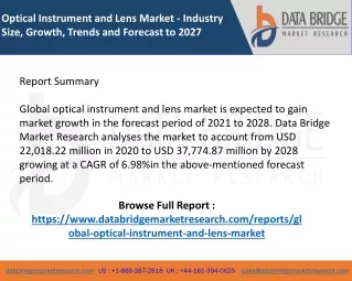optical instrument and lens market industry size