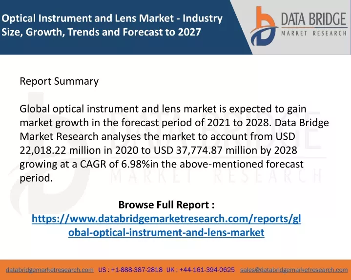 optical instrument and lens market industry size