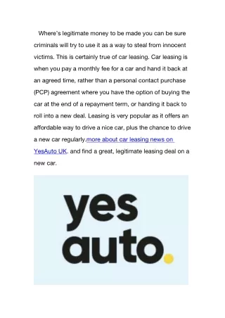 spot fake car leasing