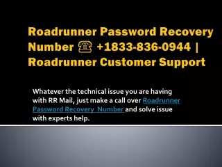 roadrunner password recovery number 1833 836 0944 roadrunner customer support