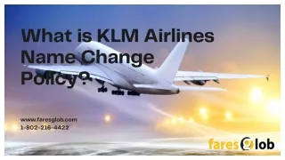 what is klm airlines name change policy