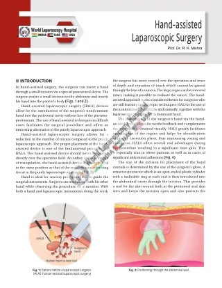 Hand-assisted Laparoscopic Surgery