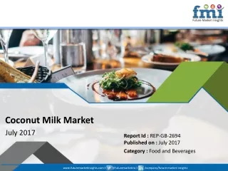 coconut milk market july 2017