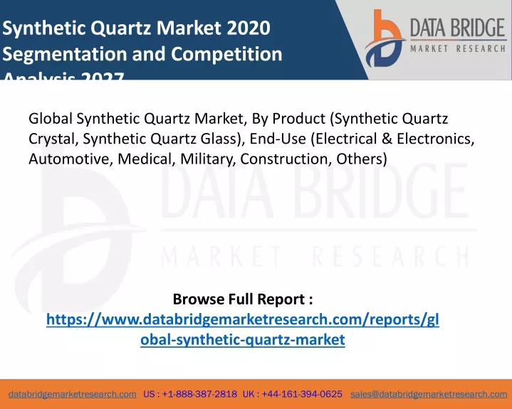 synthetic quartz market 2020 segmentation