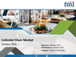 colloidal silver market october 2018