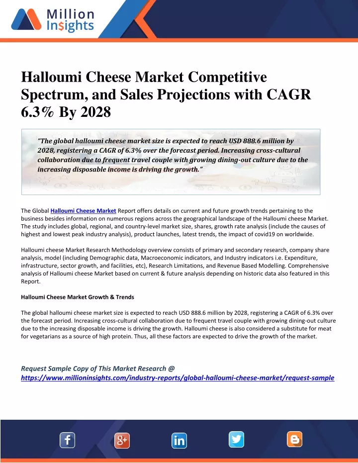halloumi cheese market competitive spectrum
