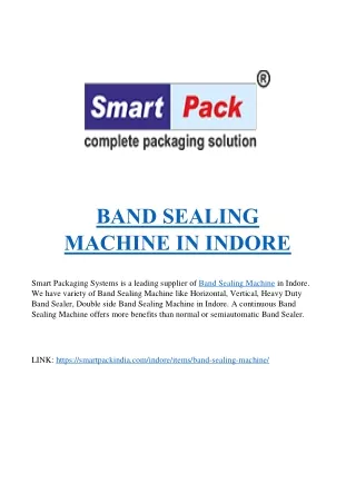 BAND SEALING MACHINE IN INDORE
