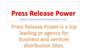 Press Release Power- PPT