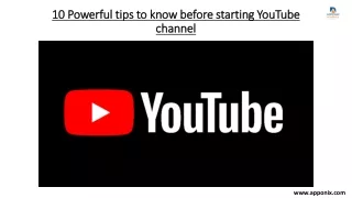 10 Powerful tips to know before starting YouTube