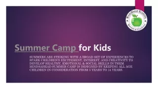 Summer Camp