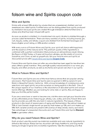 folsom wine and spirits coupon code