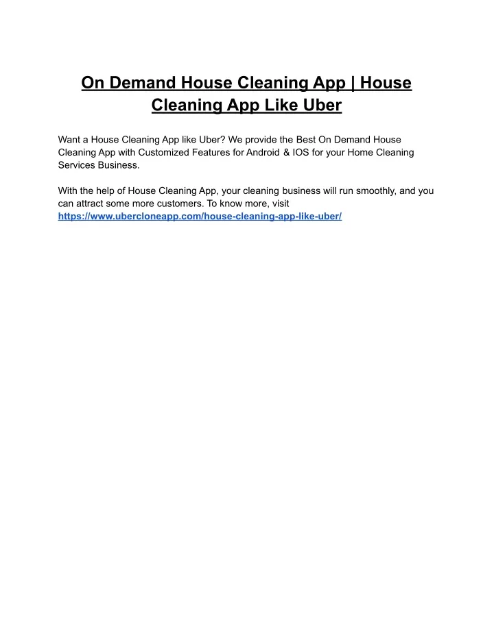 on demand house cleaning app house cleaning