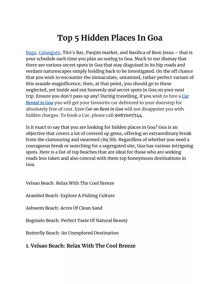 top 5 hidden places in goa
