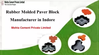 Rubber Molded Paver Block Manufacturer in Indore - Mohta Cement