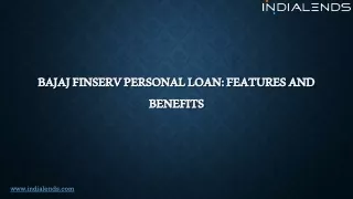 Bajaj FinServ Personal loan: Features and Benefits