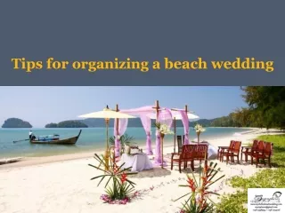 tips for organizing a beach wedding