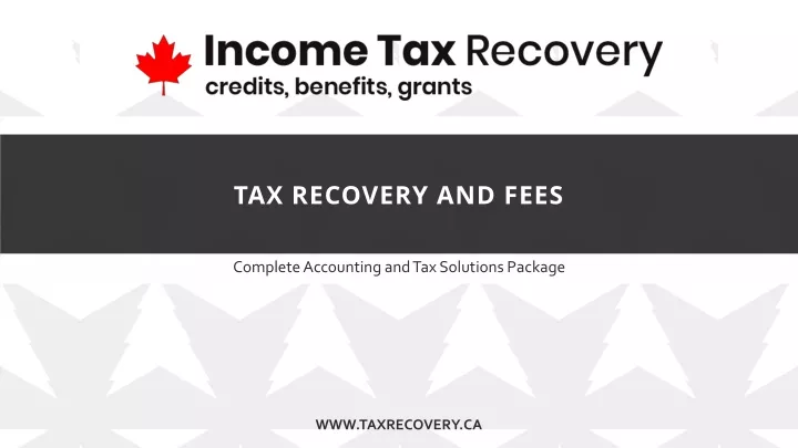 tax recovery and fees