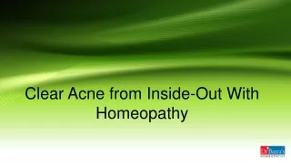 clear acne from inside out with homeopathy