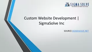 Custom Web Development and Solutions | Sigma Solve