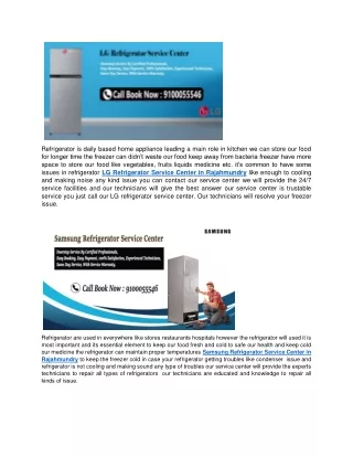 LG Refrigerator Service Center in Rajahmundry