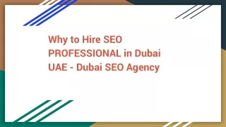Why to Hire SEO PROFESSIONAL in Dubai UAE