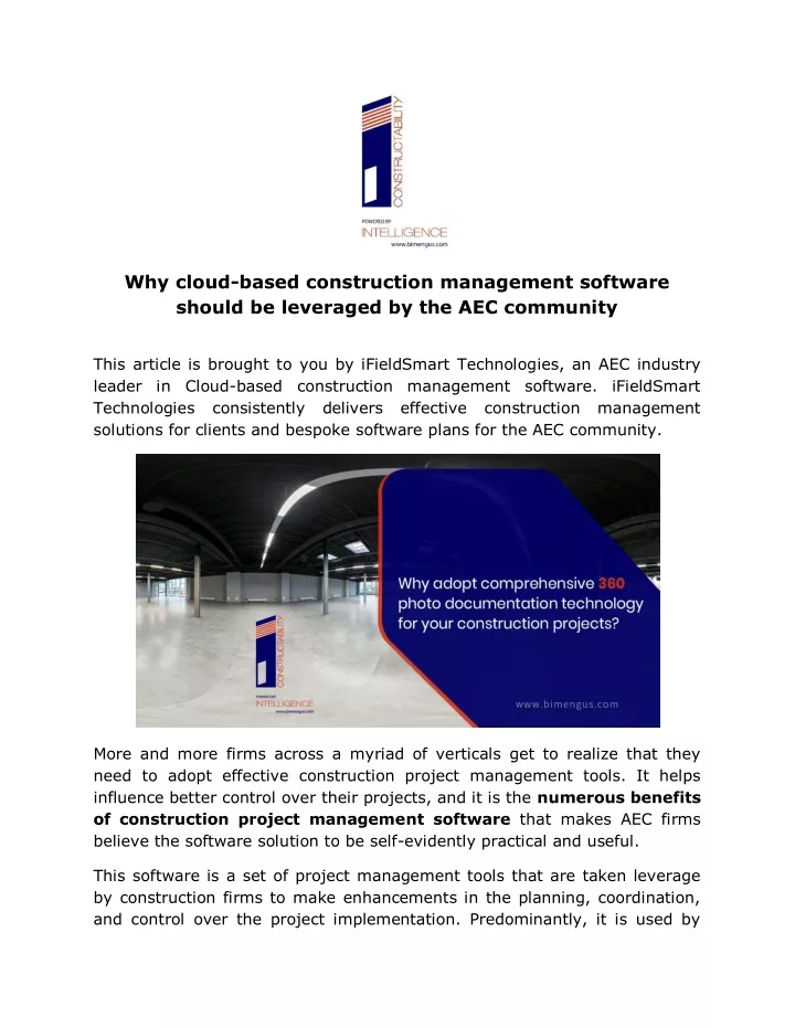 why cloud based construction management software