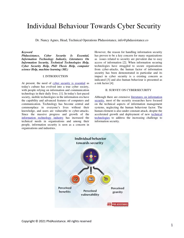 individual behaviour towards cyber security