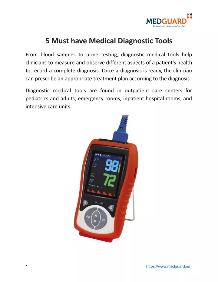 5 must have medical diagnostic tools