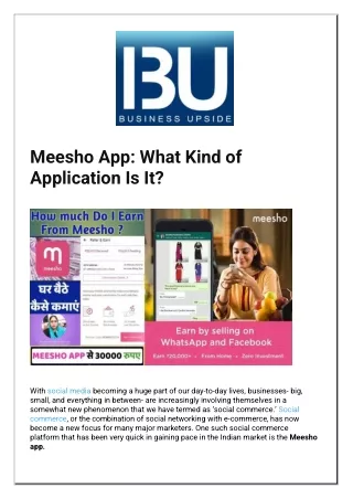meesho app what kind of application is it